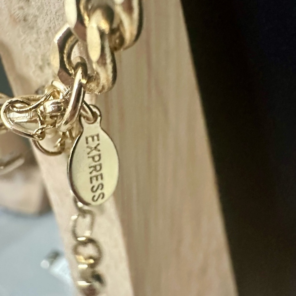 Expresss Gold Tone Bib Choker - Picture 3 of 6